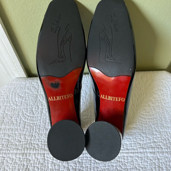 New ALLBITEFO Women’s Patent Black animal Detail size 7.5 Heels - Picture 10 of 12